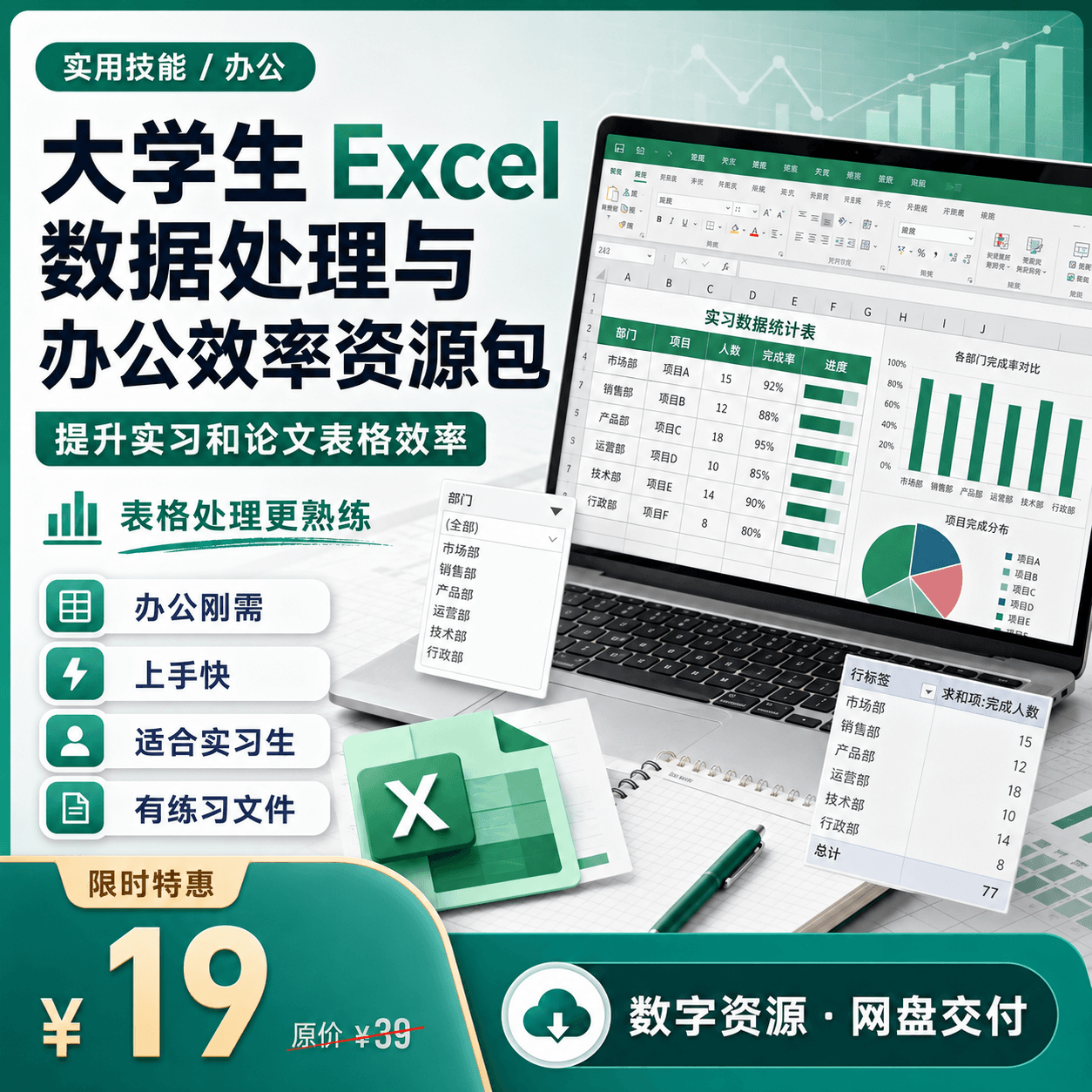 Excel 数据处理与办公效率资源包